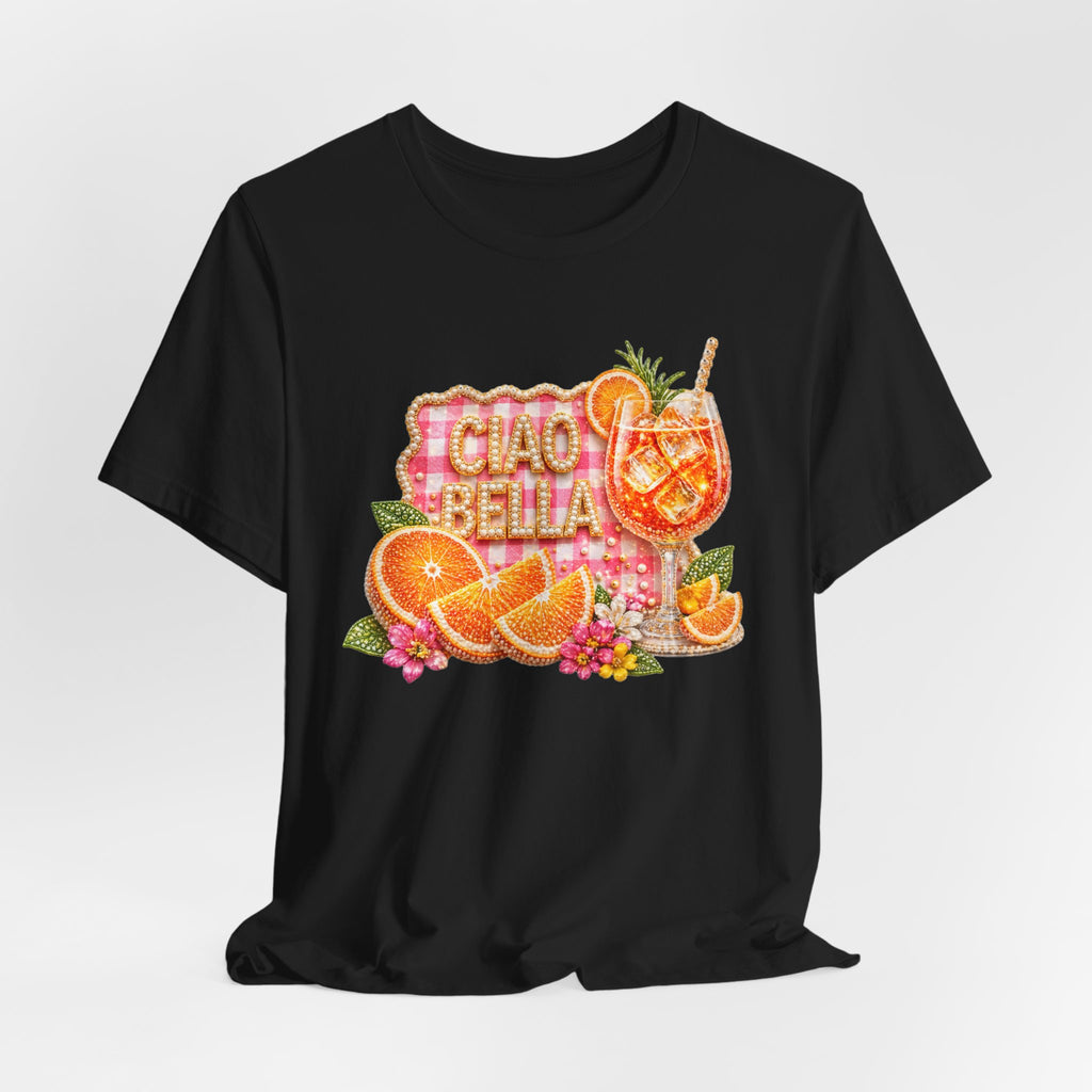 Ciao Bella Aperol Spritz Tee | Orange Cocktail Graphic Shirt