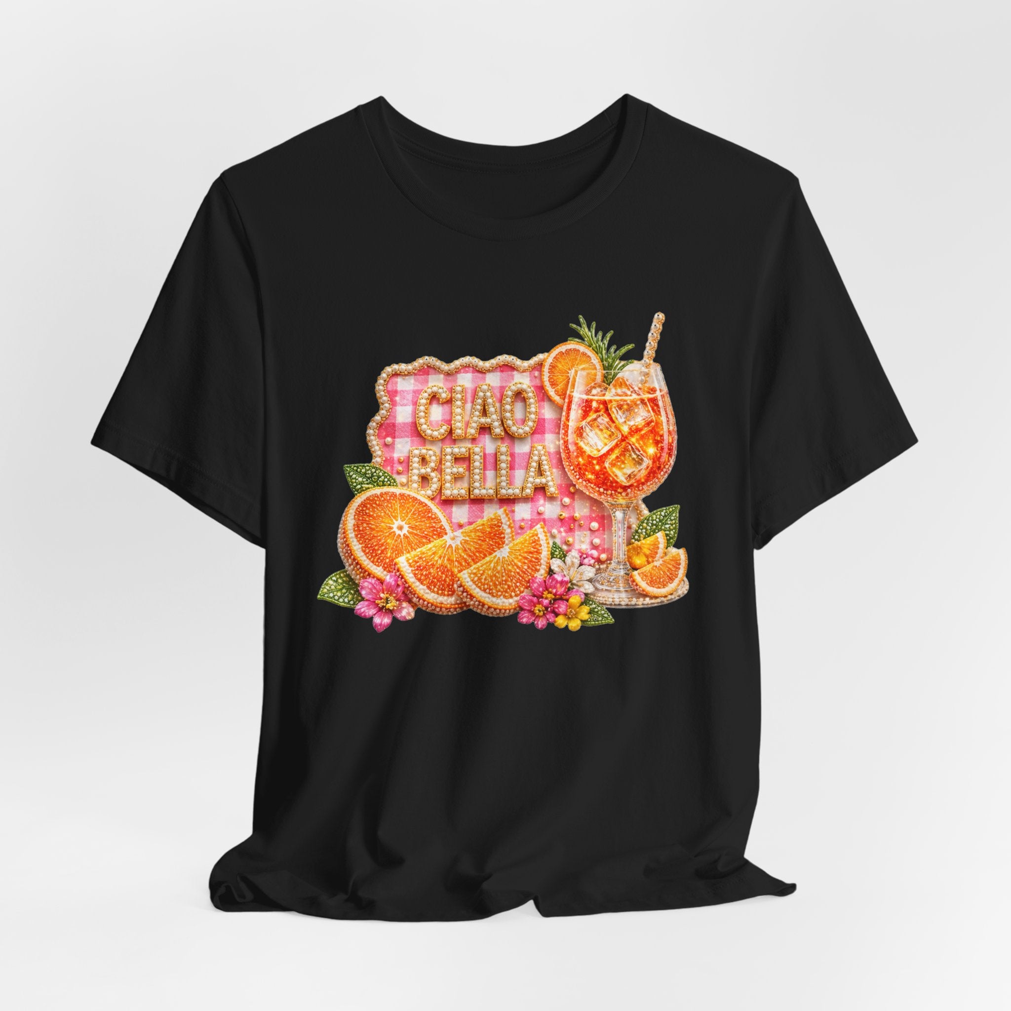 Ciao Bella Aperol Spritz Tee | Orange Cocktail Graphic Shirt