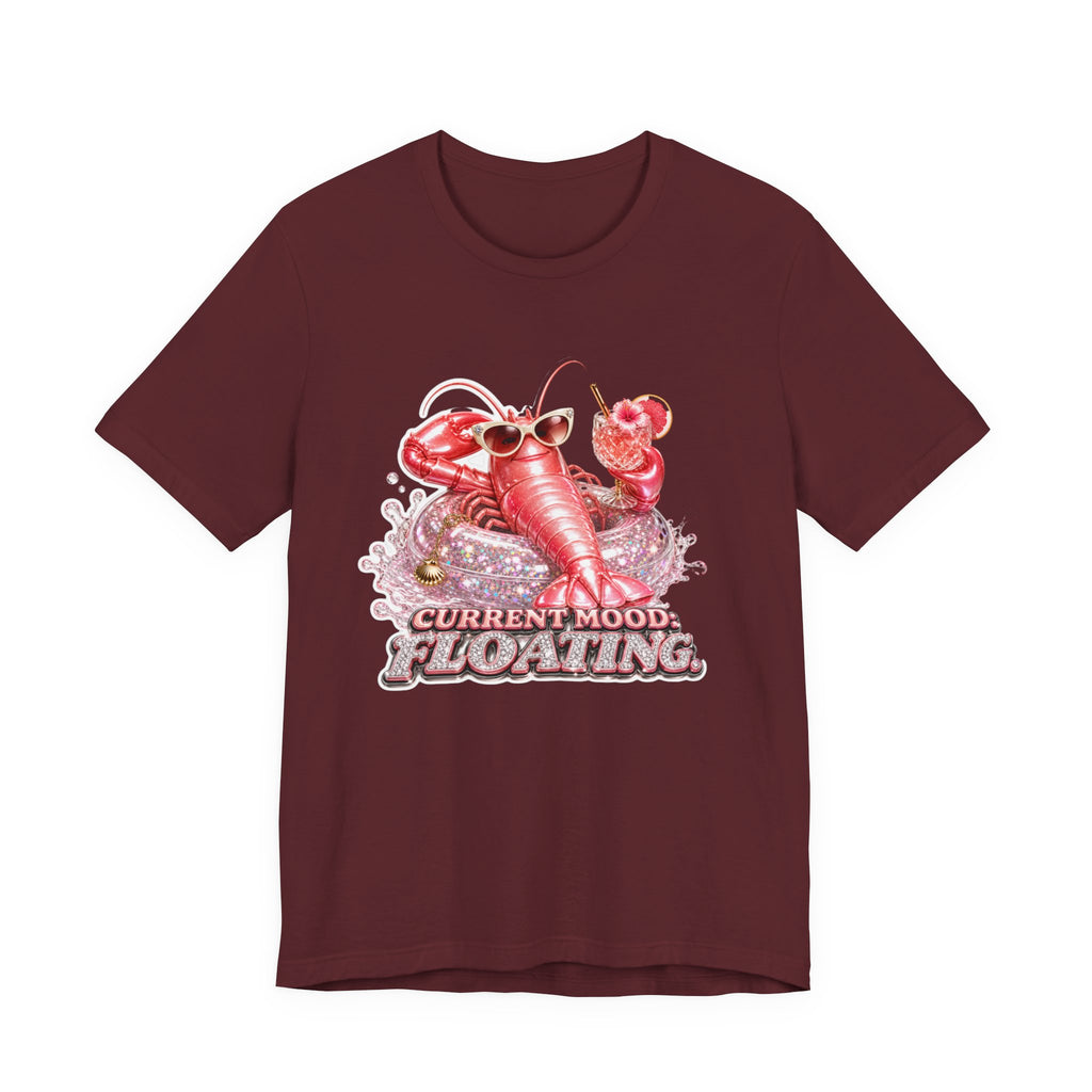 Floating Lobster Graphic Tee — "Current Mood: Floating" Summer Shirt