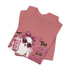 Cute Ghost Halloween T-Shirt | Too Cute to Be Spooky | Coquette Luxe