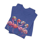 Hello Summer Flamingos T-Shirt | Pink Flamingo Beach Graphic Tee