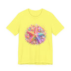 Rainbow Starfish T-Shirt | Colorful Seashell Beach Art