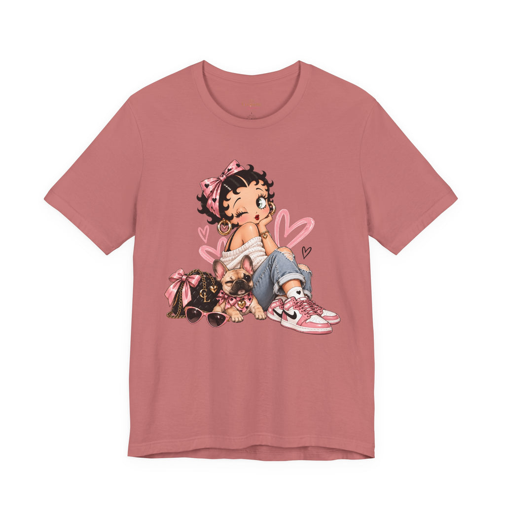 Betty Boop Pink Sneakers Graphic Tee