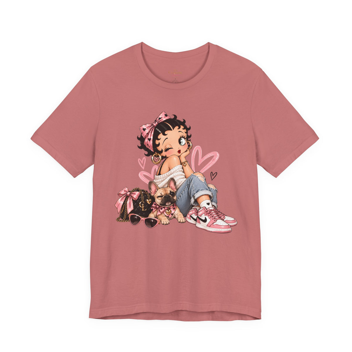 Betty Boop Pink Sneakers Graphic Tee