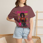 Too Glam To Care Graphic T-Shirt — Trendy Black Woman Urban Style