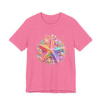 Rainbow Starfish T-Shirt | Colorful Seashell Beach Art