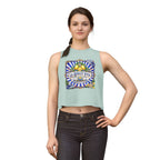 La Dolce Vita Lemon Beach Club Crop Top | Mediterranean Summer Graphic