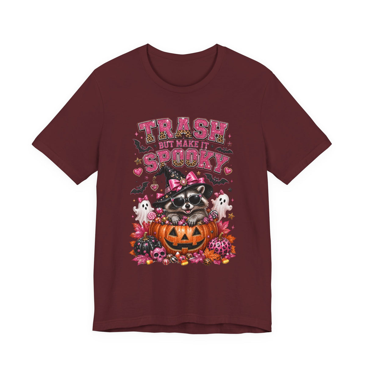 Trash Spooky Tee — Cute Raccoon Halloween Pumpkin Shirt