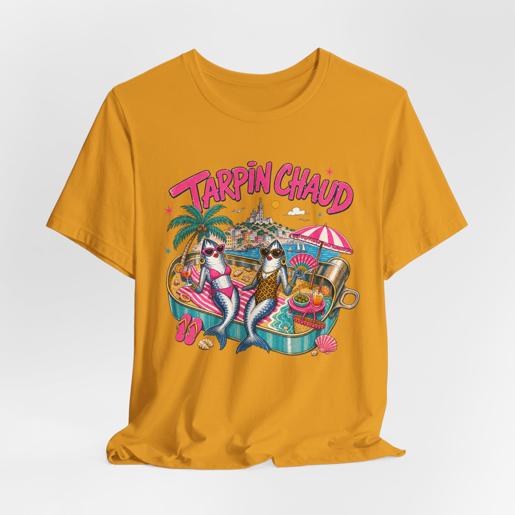 T-shirt – Tee-shirt graphique « Tarpin Chaud » ambiance tropicale plage