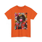 Afro Bubblegum Queen Tee | Street Art Graffiti Portrait, Crowned Woman