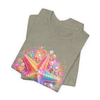 Rainbow Starfish T-Shirt | Colorful Seashell Beach Art