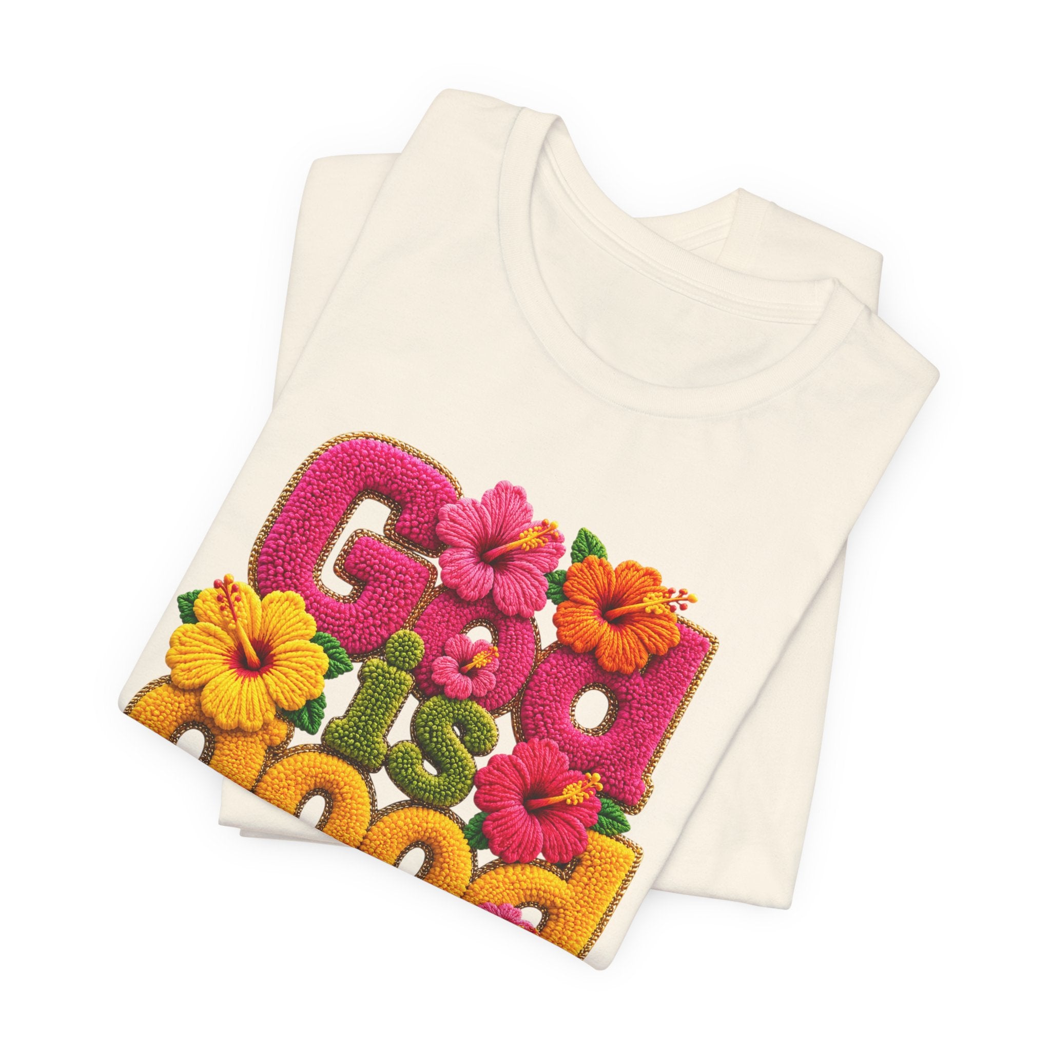 God Is Good all the time T-Shirt | Floral Retro Typography