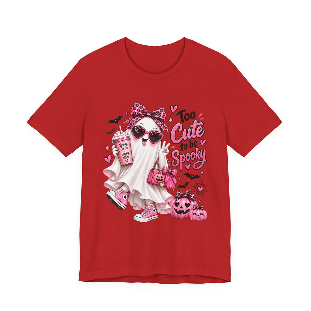 Cute Ghost Halloween T-Shirt | Too Cute to Be Spooky | Coquette Luxe