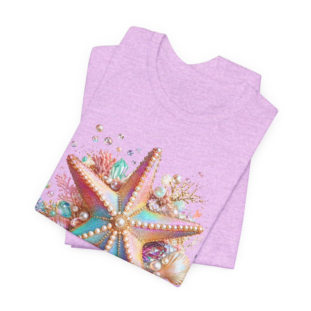 Colorful Starfish Tee | Beach Seashell Ocean Graphic Shirt