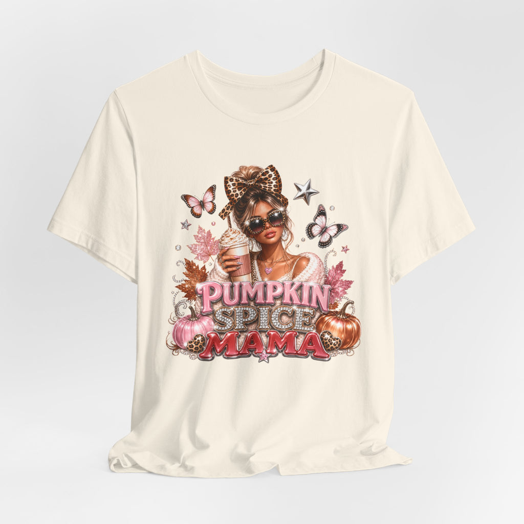 Pumpkin Spice Mama Tee | Cozy Fall Graphic T-Shirt for Women | Cute Autumn Coffee Lover Shirt