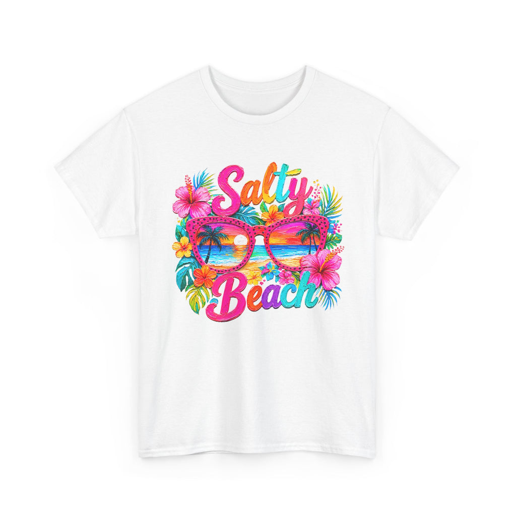 Salty Beach sunglasses floral design T-Shirt | tropical summer vibes