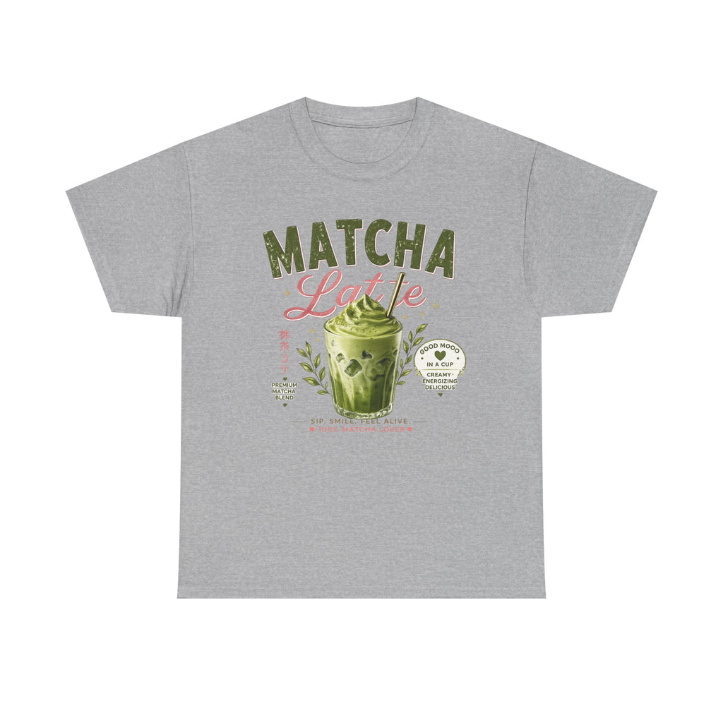 Matcha Latte T-Shirt | Iced Matcha Cup Graphic, Green Tea Tee