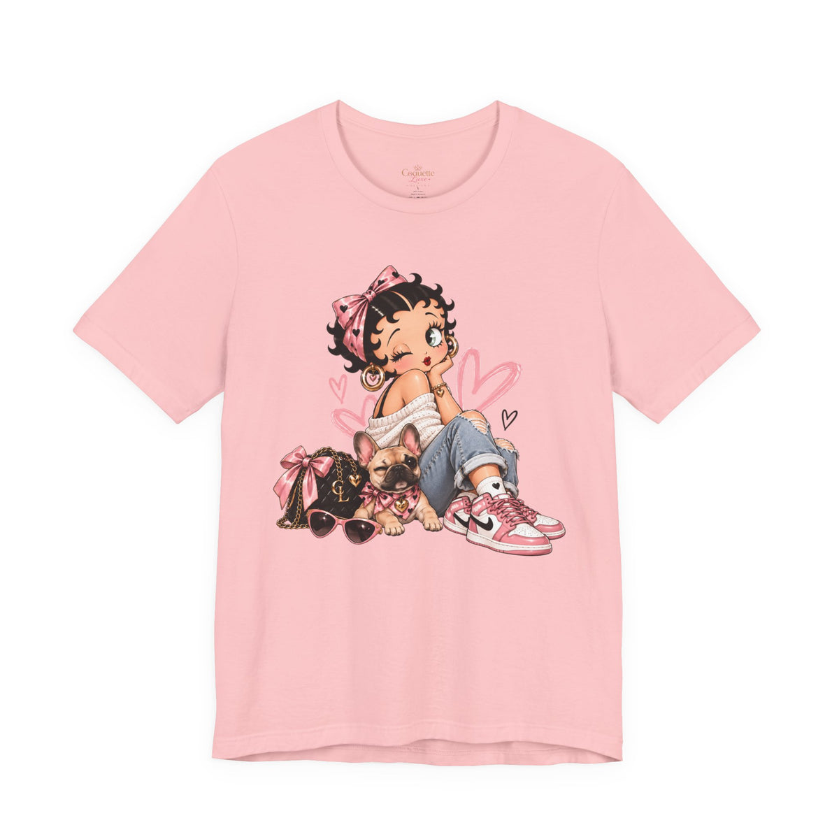 Betty Boop Pink Sneakers Graphic Tee