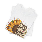 It Takes a Lot of Love to Be a Teacher Sunflower Tee | Teacher Appreciation