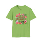 Hello Summer Vibes Watermelon Floral Leopard Print T-Shirt