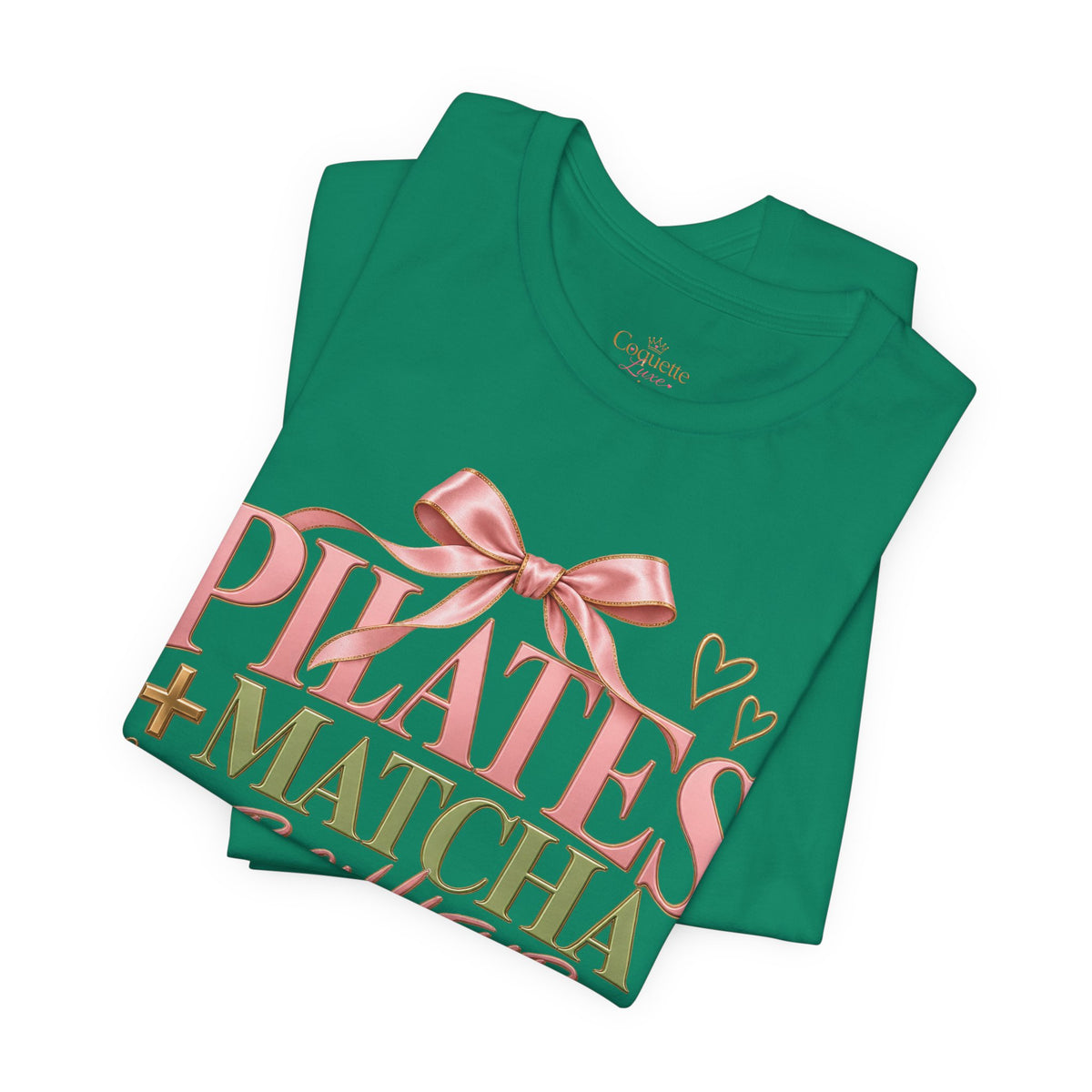 Pilates + Matcha Bonheur Tee — Yoga Mat & Matcha Fitness Shirt