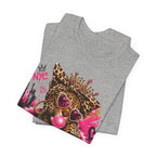 Too Glam To Care Tee — Leopard Crown Cat Graphic Shirt
