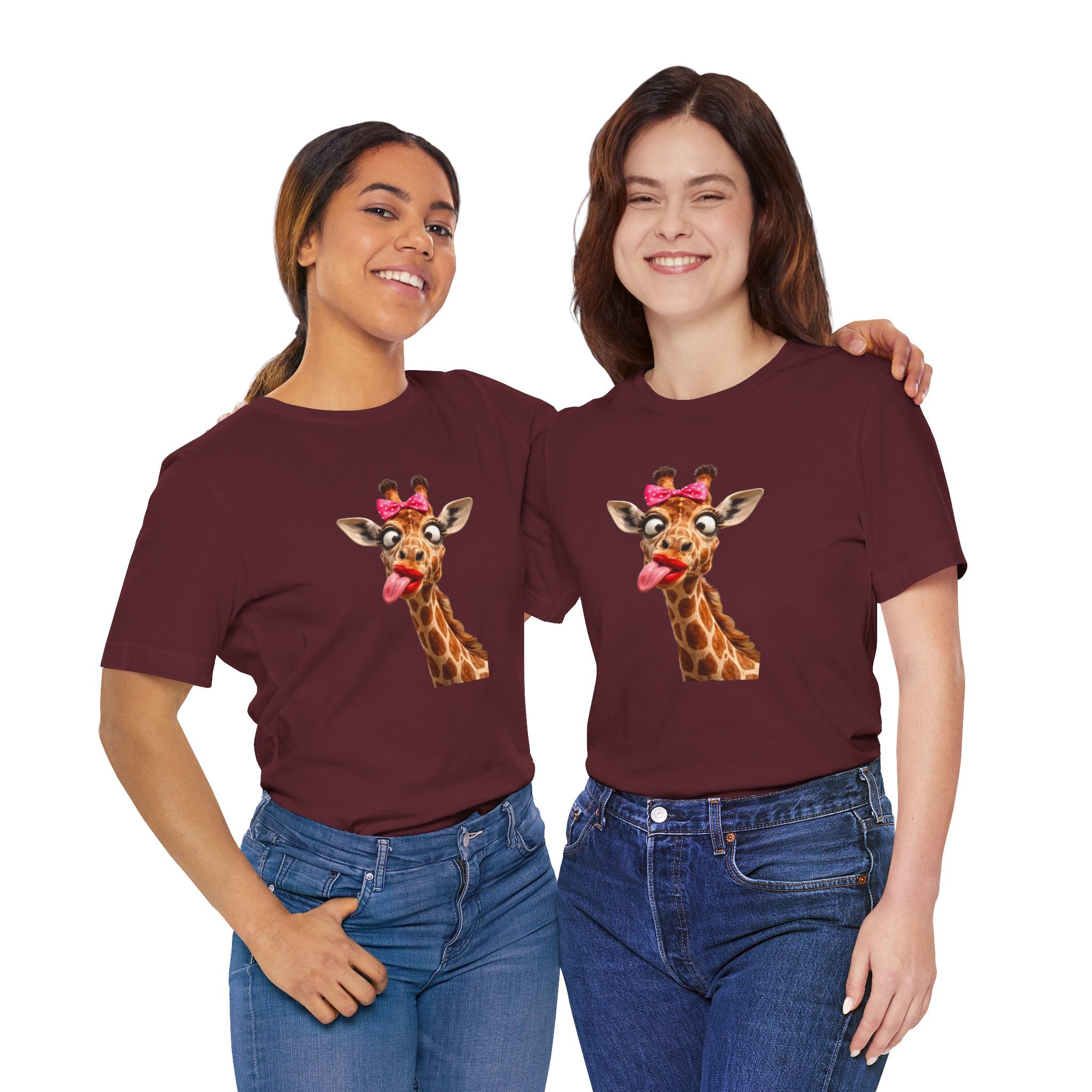 Funny Giraffe Tongue Tee — Cute Animal Graphic T-Shirt