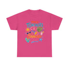 Teacher Summer Club T-Shirt — "Tired Teachers" Bright Beach Vacation Tee