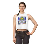 La Dolce Vita Lemon Beach Club Crop Top | Mediterranean Summer Graphic