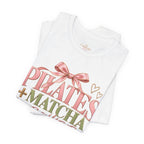Pilates + Matcha Bonheur Tee — Yoga Mat & Matcha Fitness Shirt
