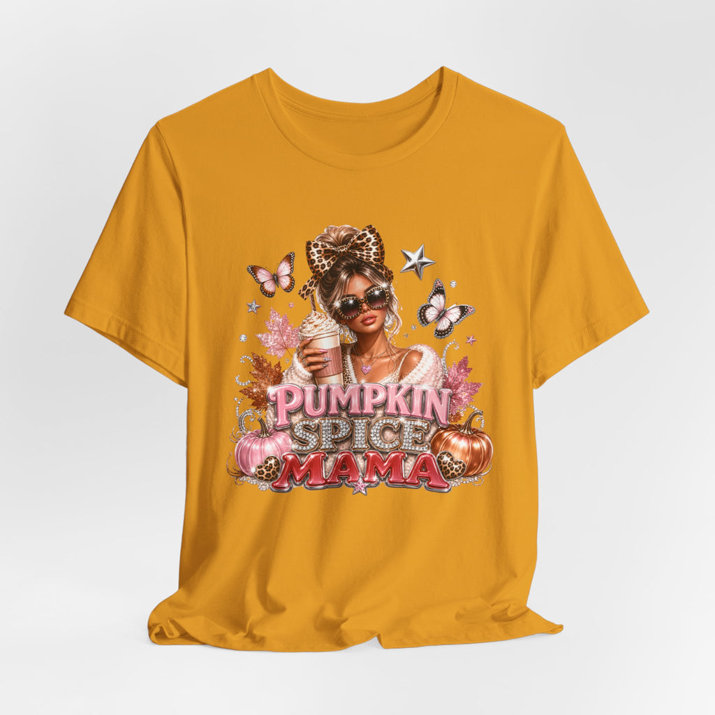 Pumpkin Spice Mama Tee | Cozy Fall Graphic T-Shirt for Women | Cute Autumn Coffee Lover Shirt