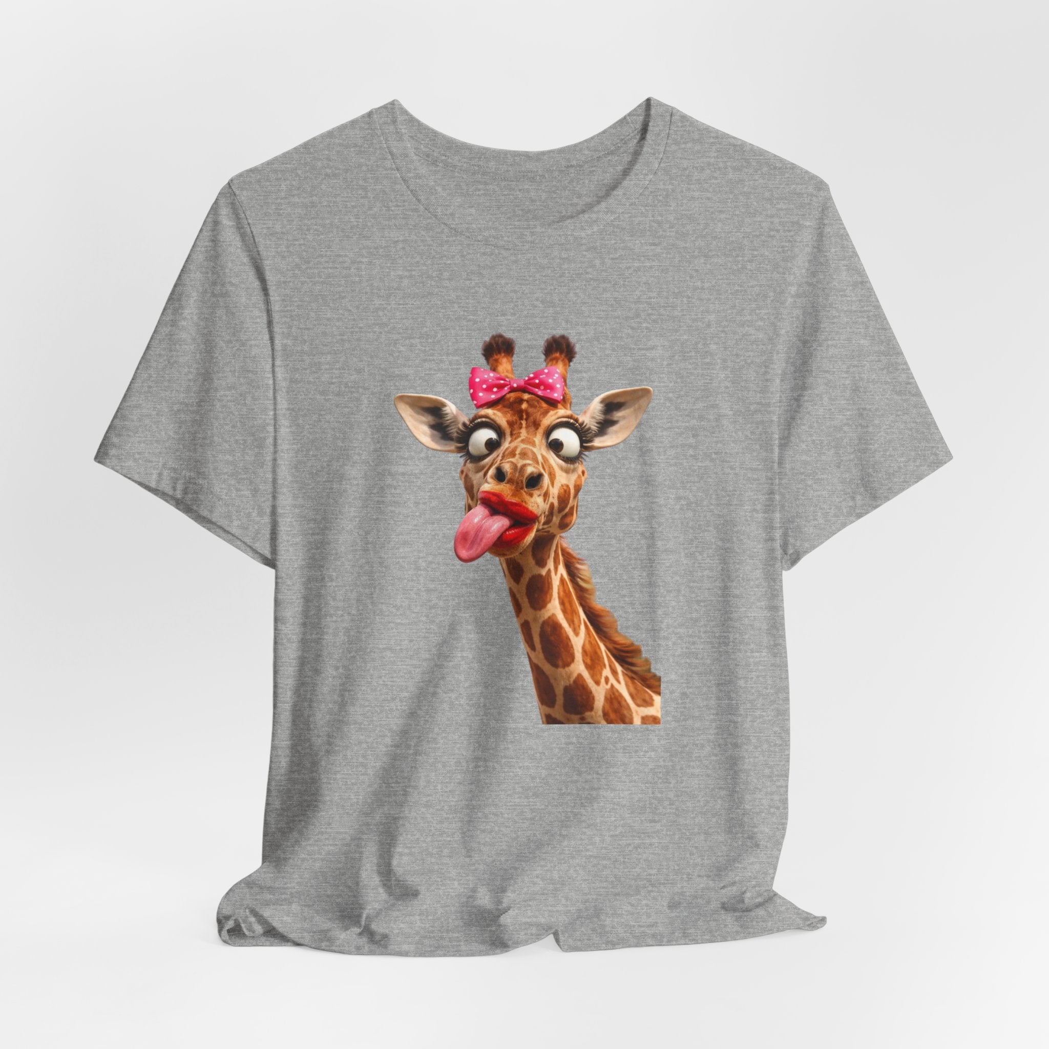 Funny Giraffe Tongue Tee — Cute Animal Graphic T-Shirt