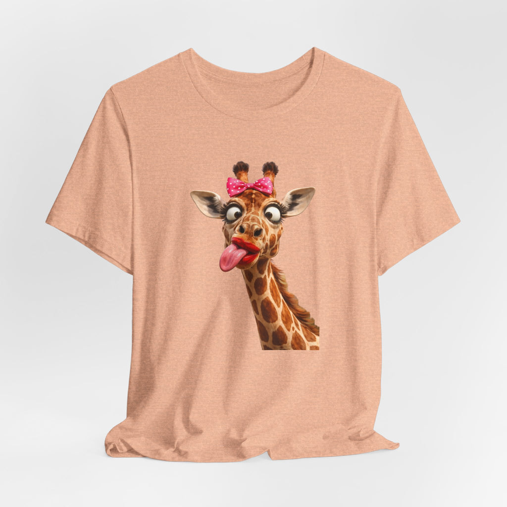 Funny Giraffe Tongue Tee — Cute Animal Graphic T-Shirt