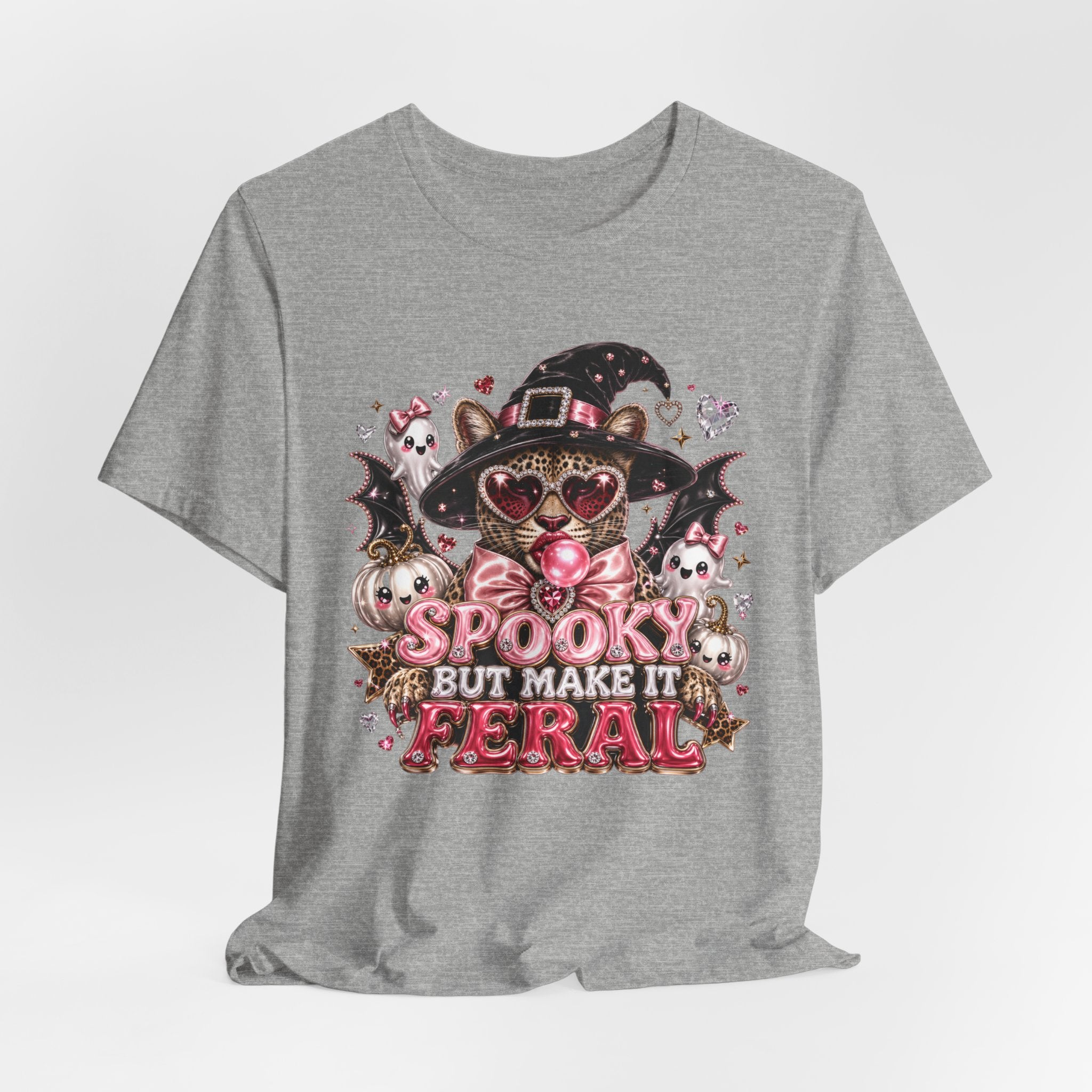 Spooky But Make It Feral Tee — Cute Witch Cat Halloween T-Shirt