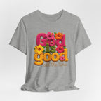 God Is Good all the time T-Shirt | Floral Retro Typography