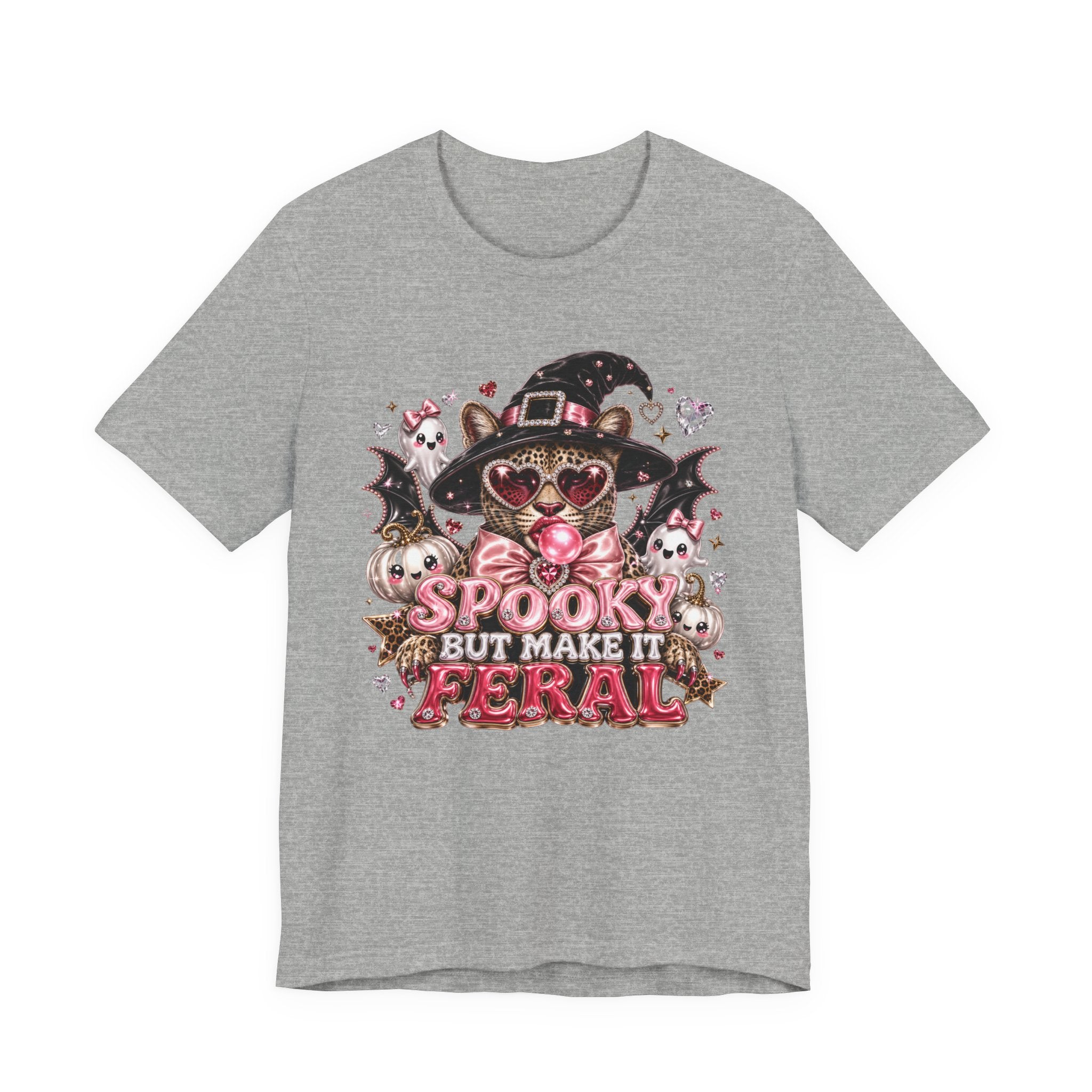 Spooky But Make It Feral Tee — Cute Witch Cat Halloween T-Shirt