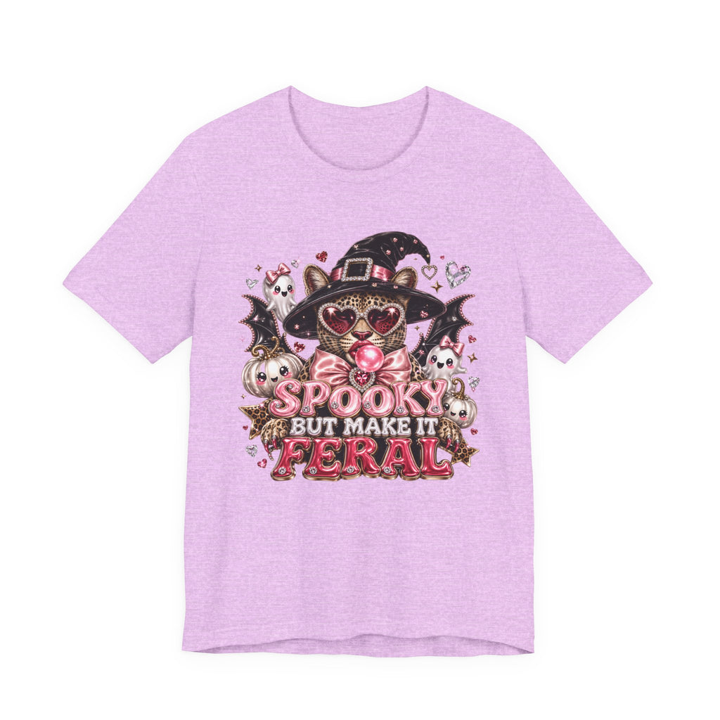 Spooky But Make It Feral Tee — Cute Witch Cat Halloween T-Shirt