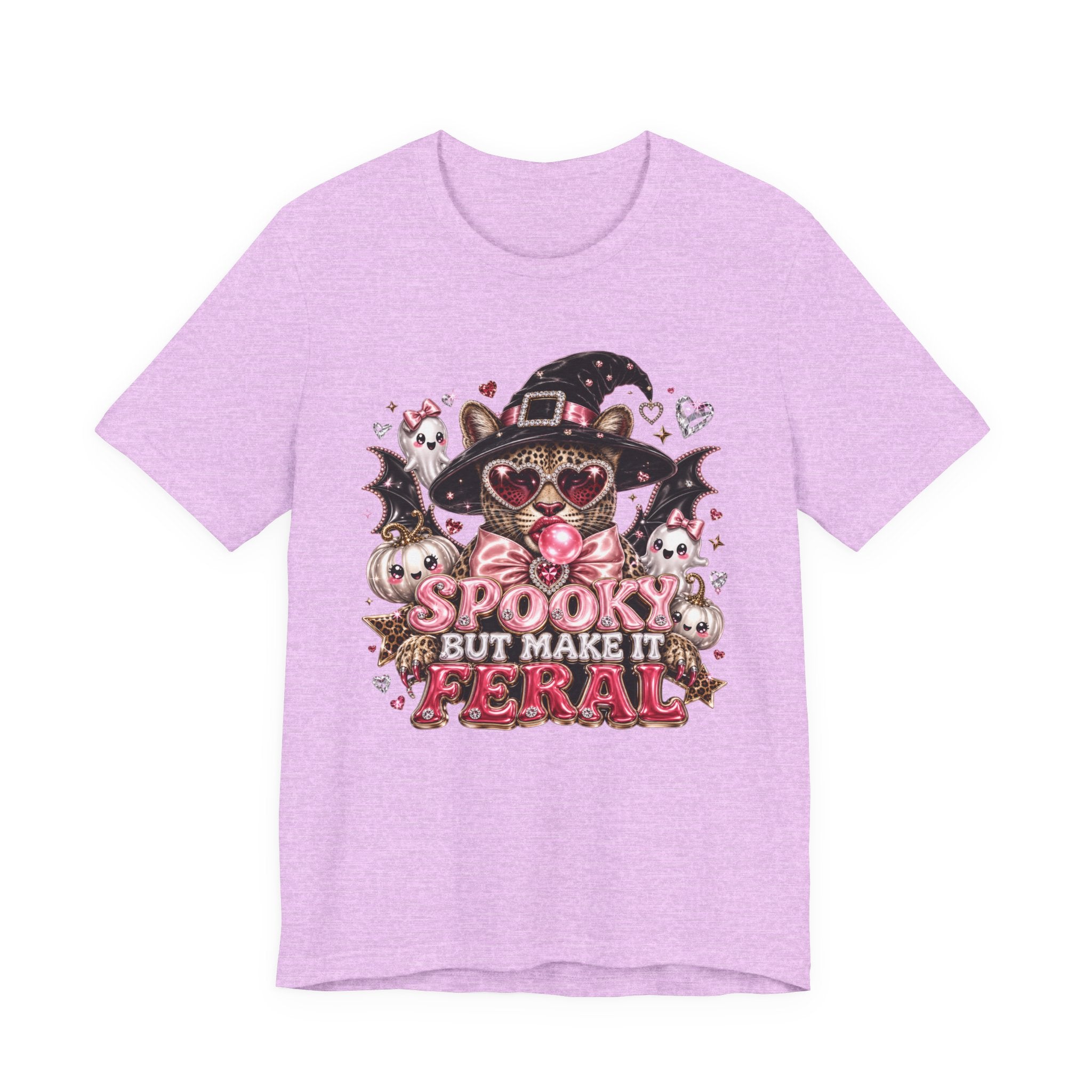 Spooky But Make It Feral Tee — Cute Witch Cat Halloween T-Shirt