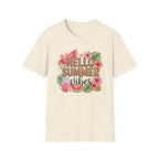 Hello Summer Vibes Watermelon Floral Leopard Print T-Shirt