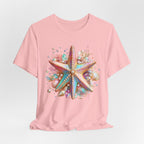 Colorful Starfish Tee | Beach Seashell Ocean Graphic Shirt
