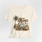 Mama Needs The Beach T-Shirt | Palm Tree, Seashells, Leopard Script
