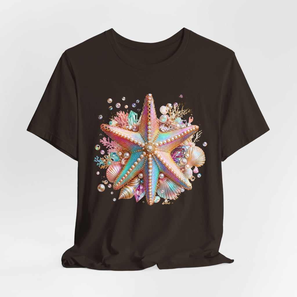 Colorful Starfish Tee | Beach Seashell Ocean Graphic Shirt