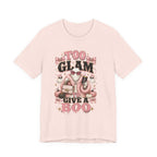 Too Glam To Give A Boo Halloween Tee — Pink Glamorous Costume Shirt