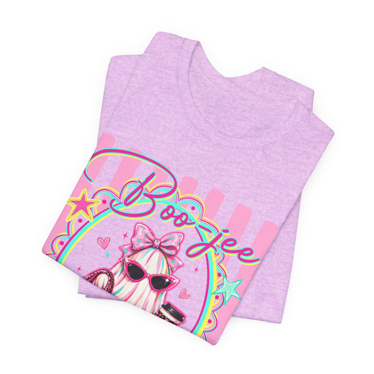Boo-Jee Ghost Tee — Kawaii Fashion Ghost Graphic T-Shirt with Purse & Coffee