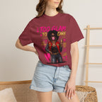 Too Glam To Care Graphic T-Shirt — Trendy Black Woman Urban Style