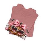 Spooky Mama T-Shirt — Cute Halloween Leopard Pumpkin Graphic Tee for Moms