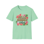Hello Summer Vibes Watermelon Floral Leopard Print T-Shirt