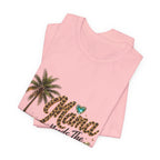 Mama Needs The Beach T-Shirt | Palm Tree, Seashells, Leopard Script