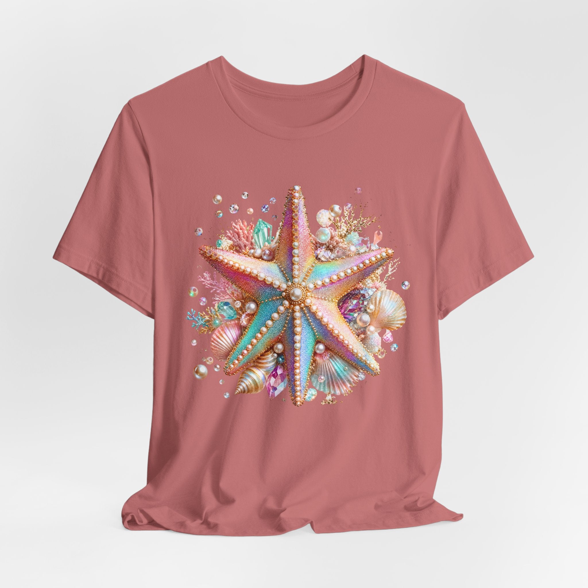Colorful Starfish Tee | Beach Seashell Ocean Graphic Shirt