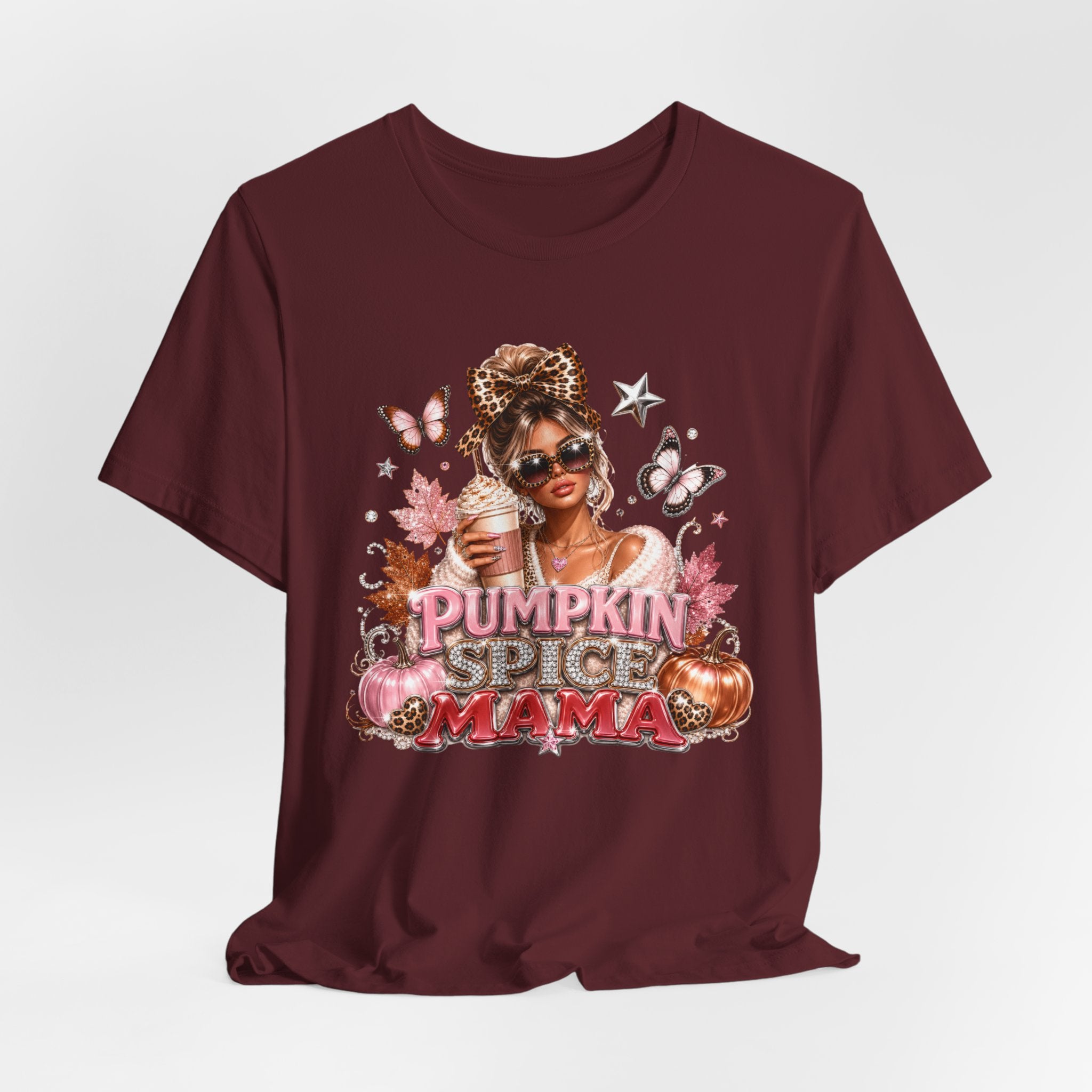 Pumpkin Spice Mama Tee | Cozy Fall Graphic T-Shirt for Women | Cute Autumn Coffee Lover Shirt